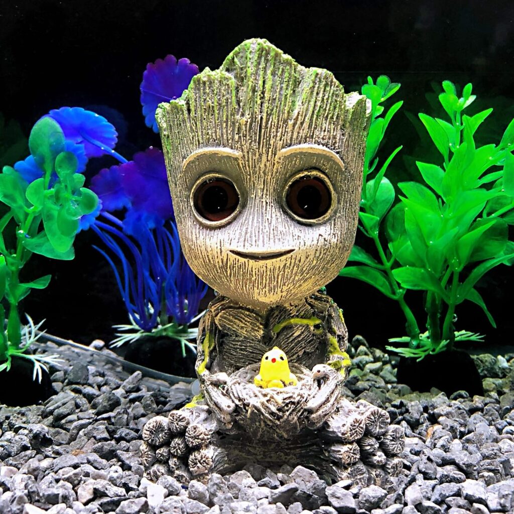 Aquarium Groot Air Bubbler Decorations Fish Tank Air Stone Set