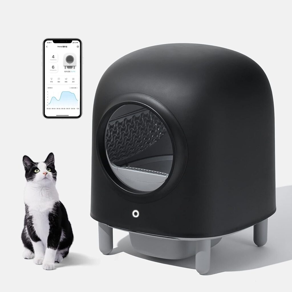 Petree Self-Cleaning Cat Litter Box with Wi-Fi Enabled, App Monitoring, Exceptional Safety – Elevate Your Cats Hygiene, Automatic Cat Litter Box with 1-Year Warranty