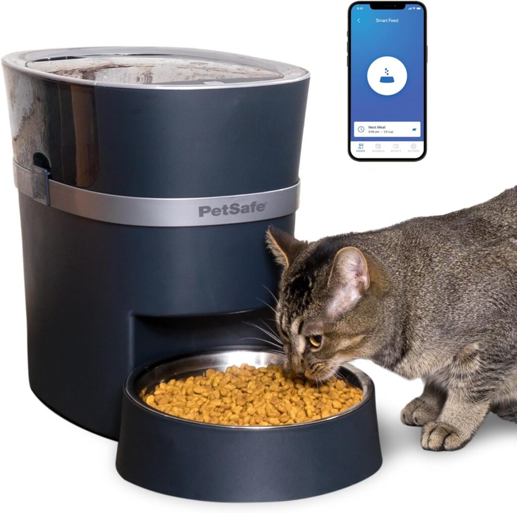 PetSafe Smart Feed - Electronic Pet Feeder for Cats  Dogs - 6L/24 Cup Capacity - Programmable Mealtimes - Alexa, Apple  Android Compatible - Backup Batteries Ensure Meal Delivery During Power Outage