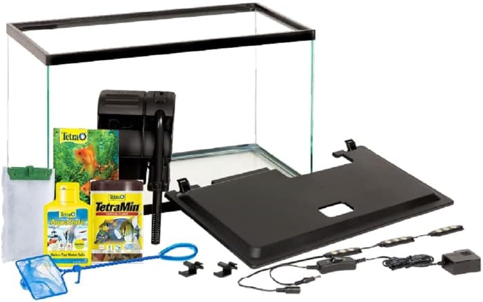 Tetra Complete LED Aquarium 10 Gallons, Includes LED Lighting, Filtration and Accessories