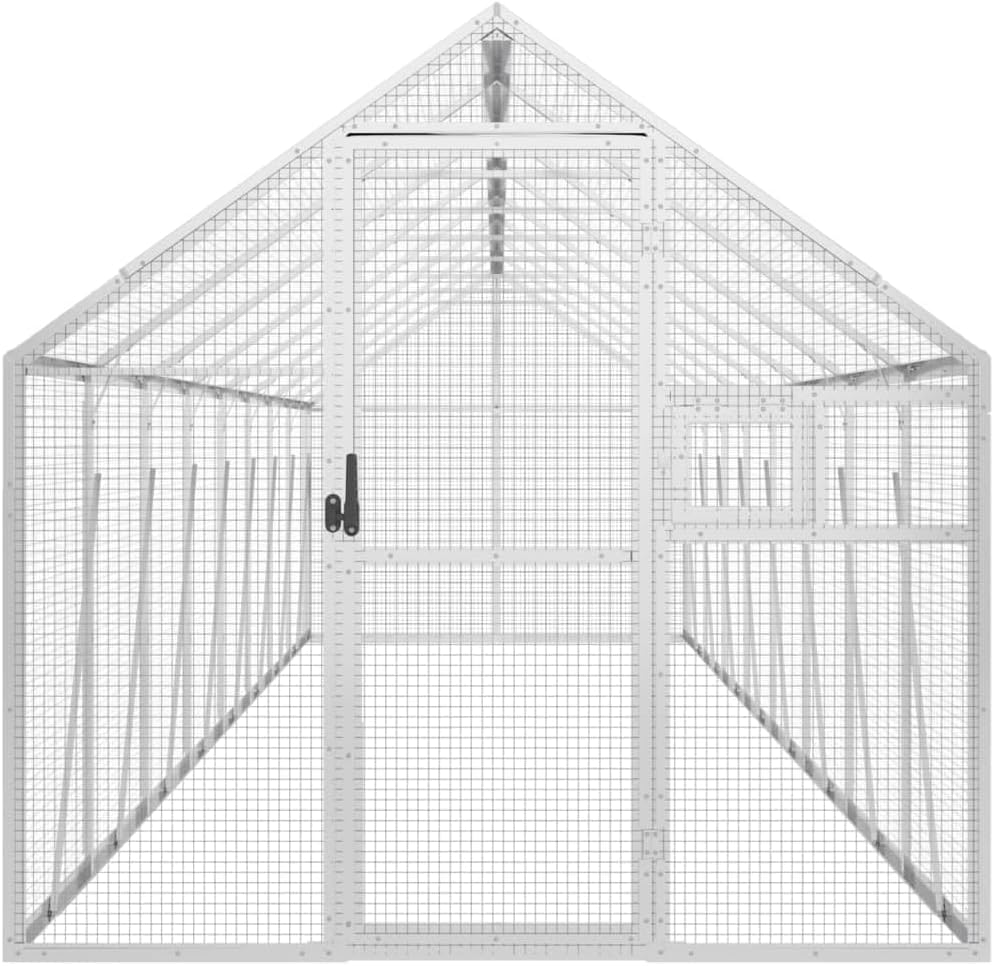 VRAXO Aviary Silver 5.9x26.2x6.1 Aluminum,Bird Cages  Stands-104.9lbs