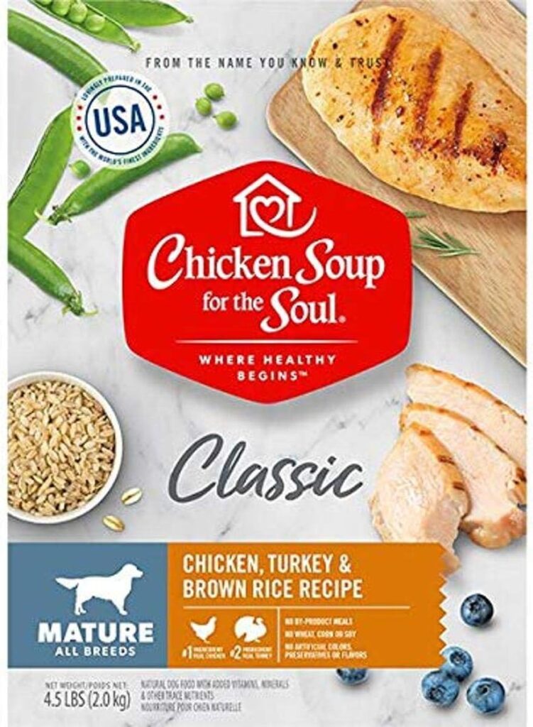 Chicken Soup 418425 No.4.5 Mature Care Chicken Turkey  Brown Rice Recipe Dog Food