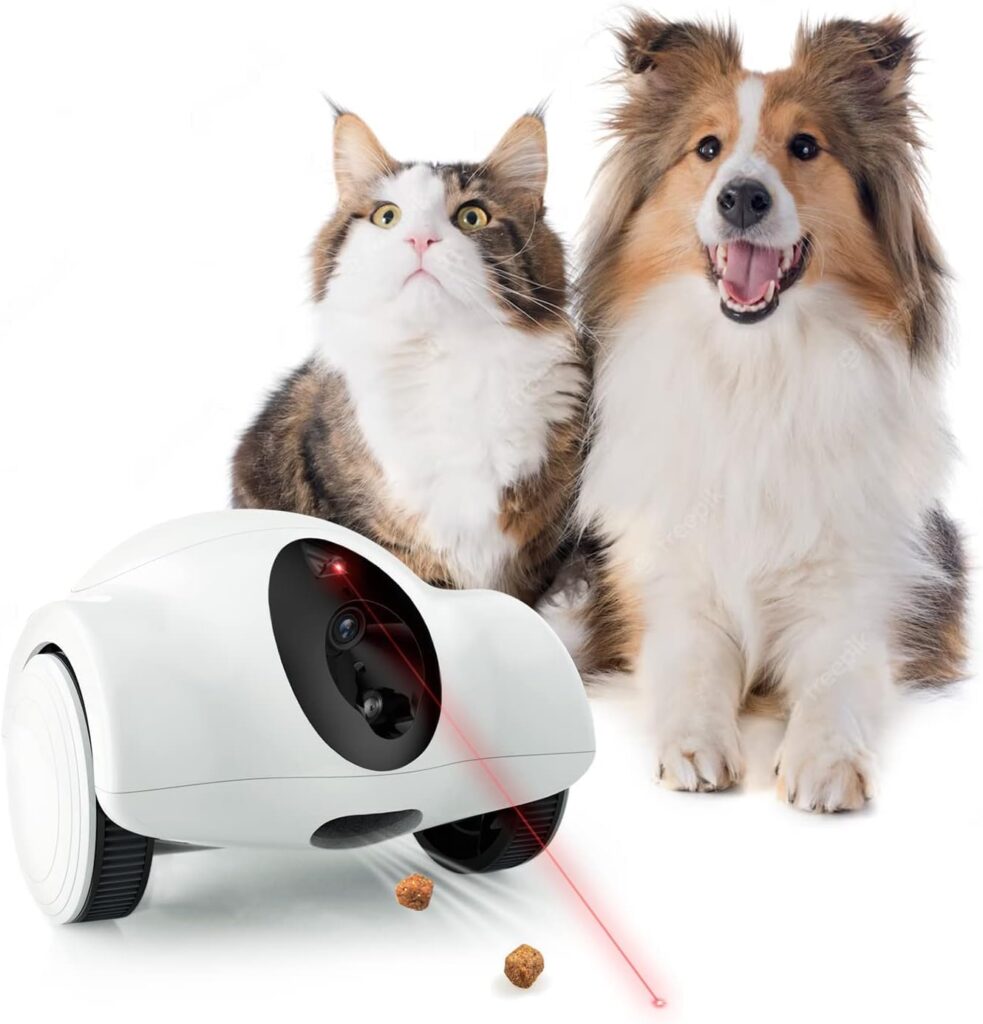 Dog Camera, 15 Days Long Standby Pet Robot for Dog Treat Camera, 1080P Full HD Dog Camera with Phone APP, 360°Move Freely, 2-Way Audio, No Monthly Fee(2.4G WiFi ONLY)