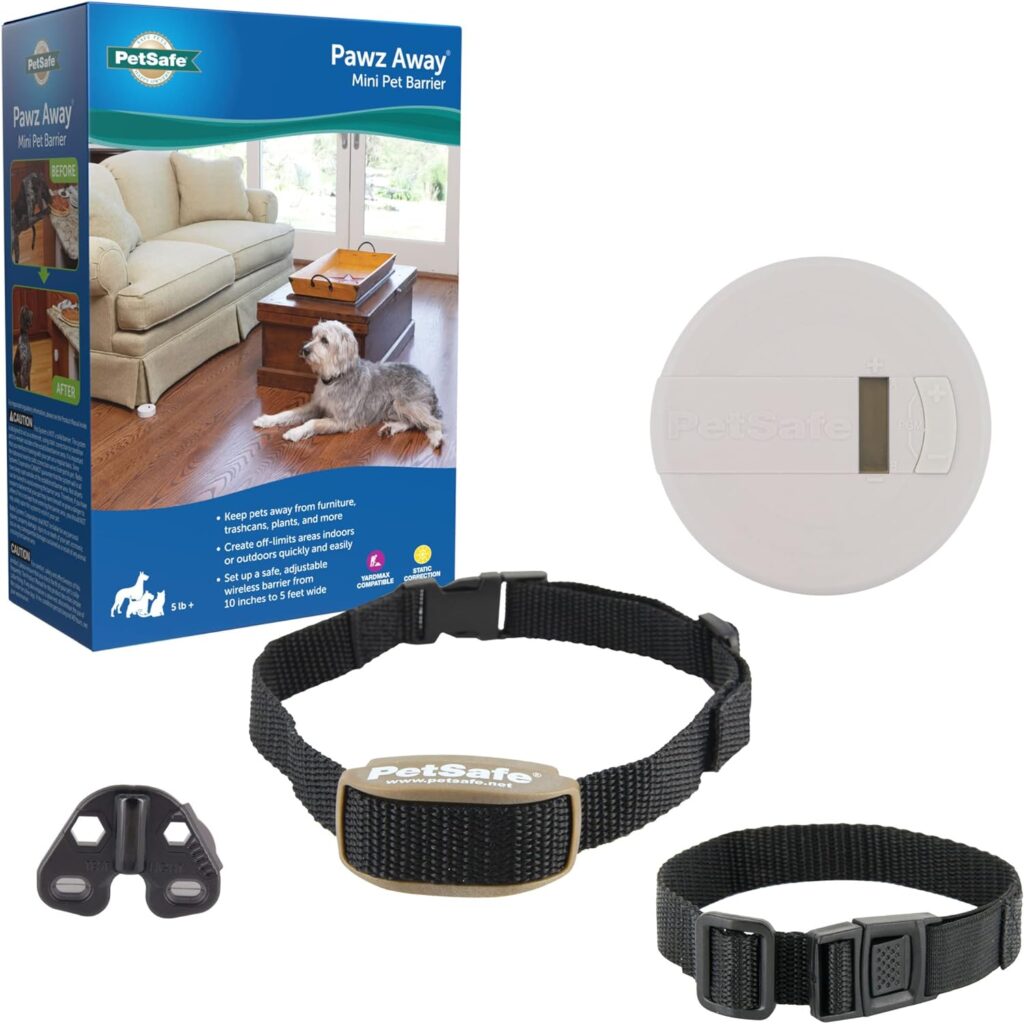 PetSafe Pawz Away Mini Pet Barrier for Cats and Dogs - Adjustable Range up to 2 1/2 Feet Radius - Pet Proof Your Home - Waterproof - For Use Indoors and Outdoors