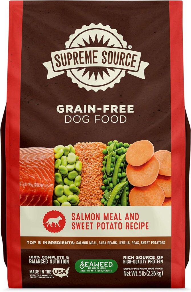 Supreme Source Grain Free Dry Dog Food, Salmon  Sweet Potato Recipe, 5 Pound Bag