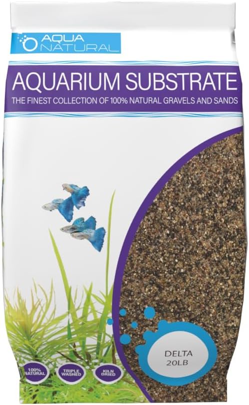 Aqua Natural Delta Sand 20lb Substrate for aquascaping, Aquariums, vivariums and terrariums