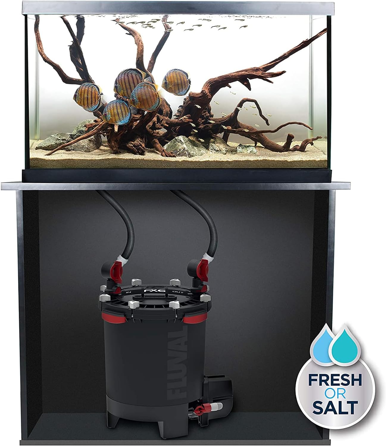 Fluval FX6 High Performance Aquarium Filter, Canister Filter for Aquariums up to 400 Gal.