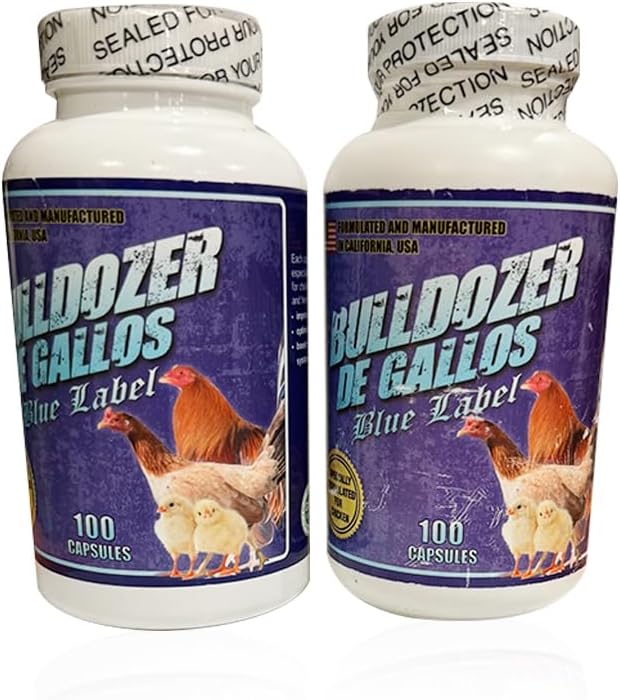 Made in The U.S.A. Fresh Bottles of BULLDOZER DE GALLOS (Blue) Manufactured Date Sept 08,2022. Good Till January 2026