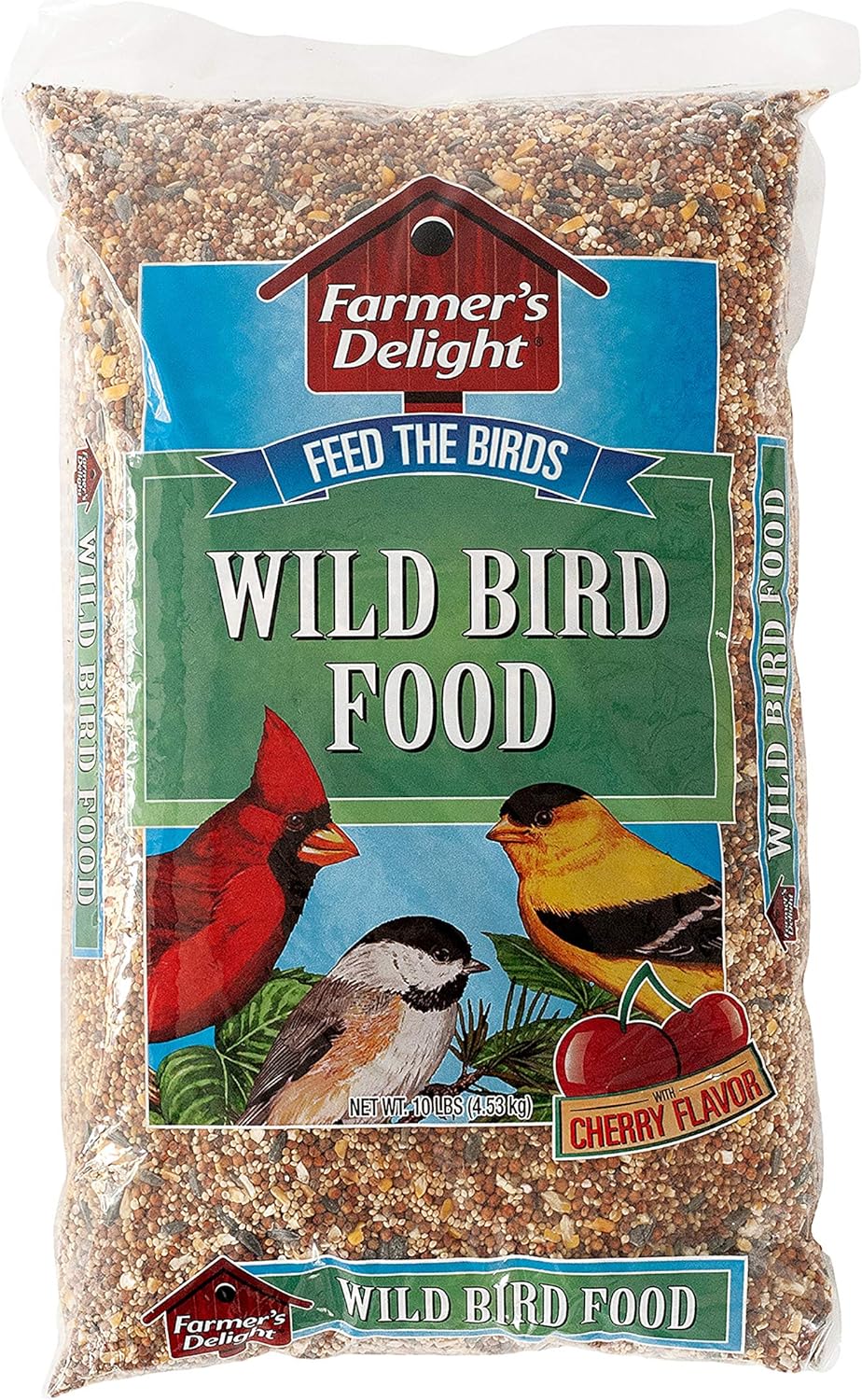 Wagners 53002 Farmers Delight Wild Bird Food with Cherry Flavor, 10-Pound Bag