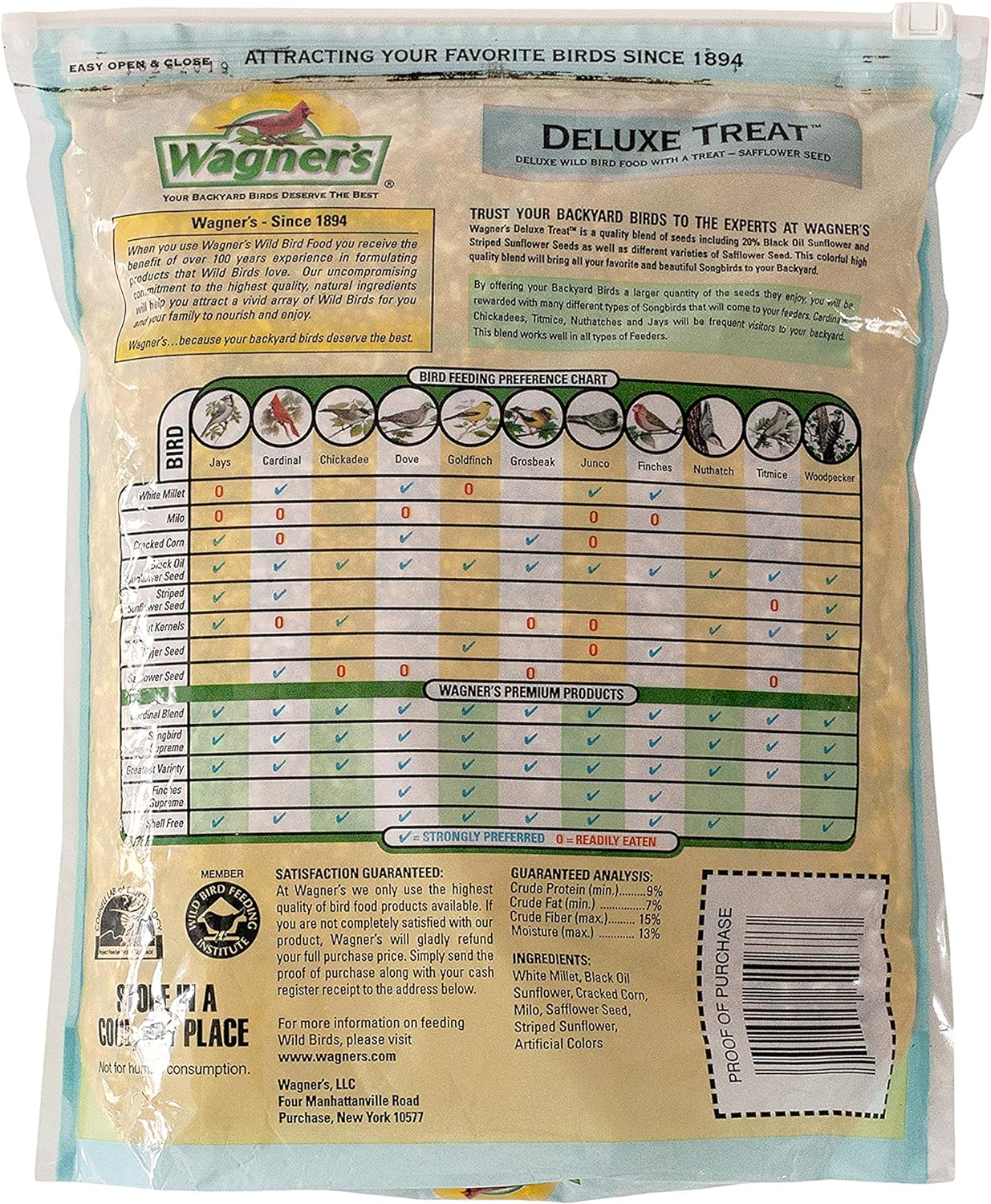 Wagners 57075 Safflower Seed Wild Bird Food, 5 Pound (Pack of 1)