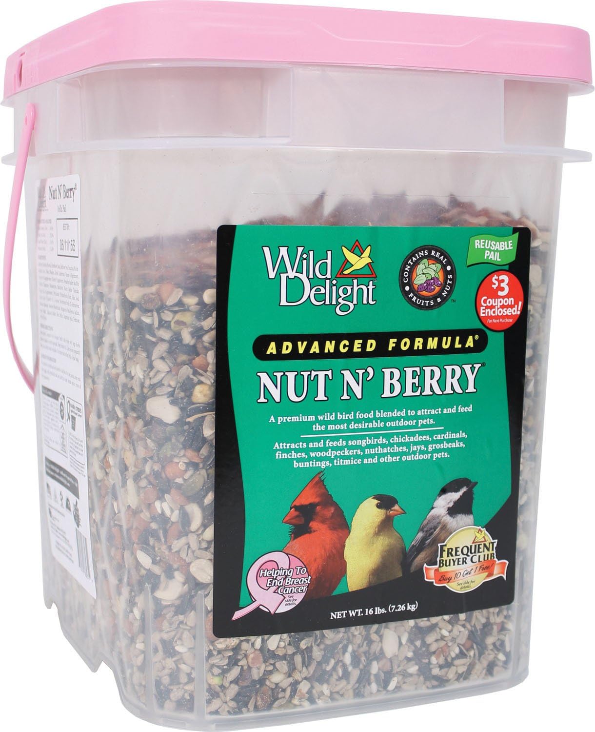 Wild Delight 366050 Nut N Berry Bird Food, 5 lb, Multi