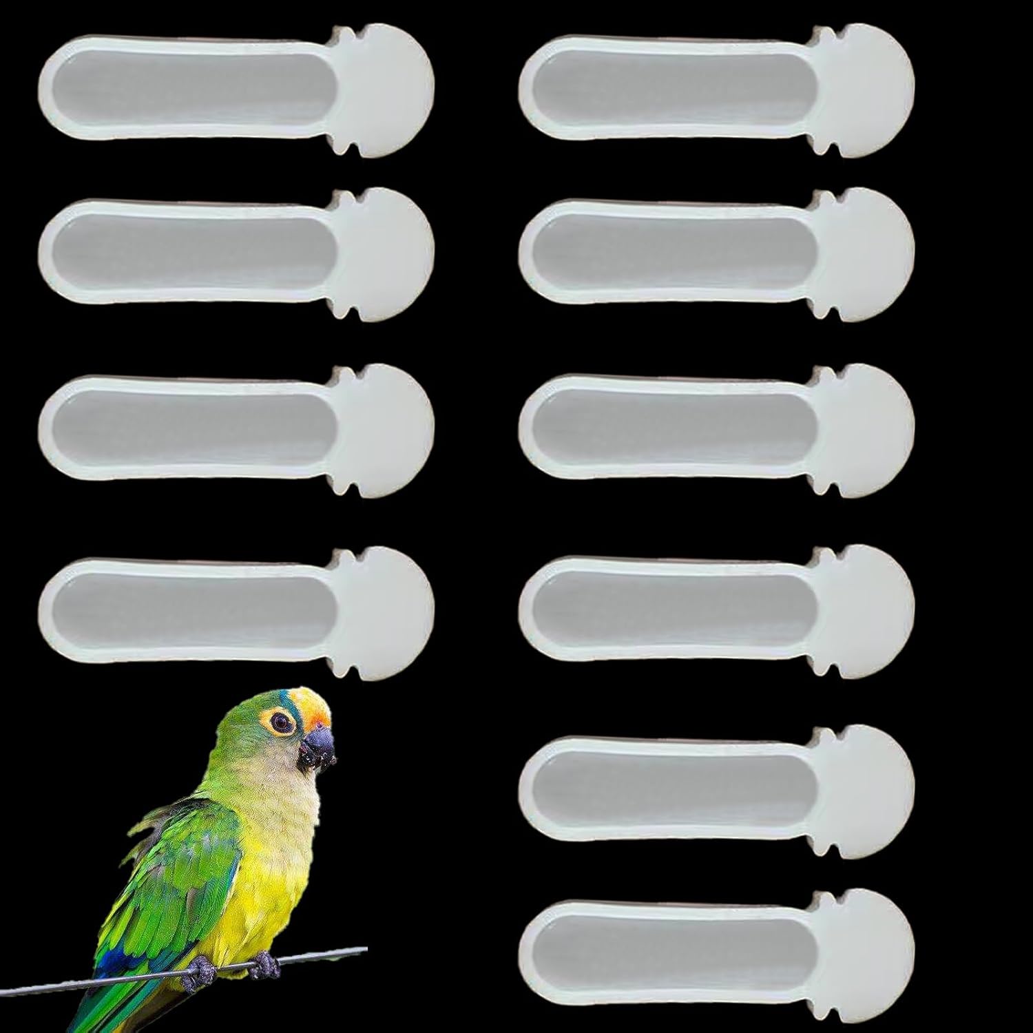 10 Pcs Small Bird Plastic Food Cup, Hanging Food Feeding Box Convenient Hanging Seed Water Feeder for Parrot Canary Finch Small Size Bird