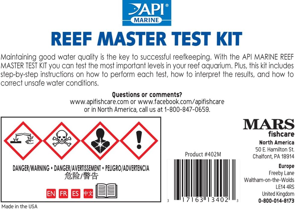 API FRESHWATER MASTER TEST KIT 800-Test Freshwater Aquarium Water Master Test Kit, White, Single, Multi-colored