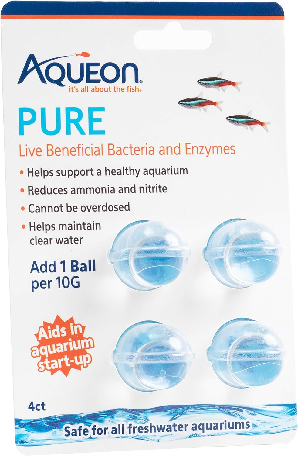 Aqueon Pure Bacteria Supplement - 4 Pack (10 Gallon)