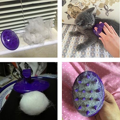 Cat Brush with Soft Rubber Pins, Washable Silicone Pet Brushes for Indoor Cats Grooming Shedding Massage Bath, No Scratching Removes Hair Mats Tangles and Loose Fur for Short to Long Haired