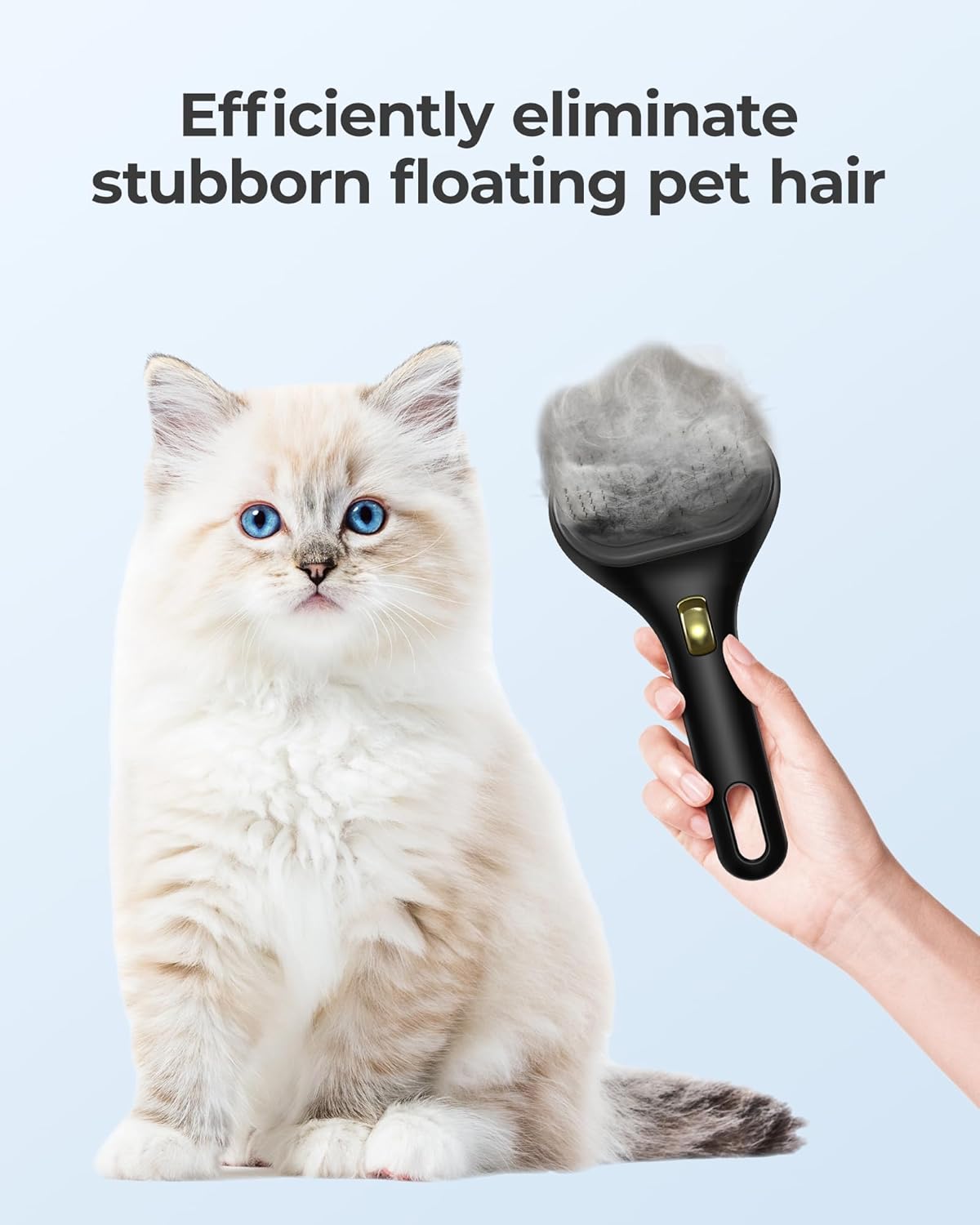 Cat Brushes for Indoor Cats, Cat Brush for Shedding Long or Short Haired Cats, DONOTU Self Cleaning Slicker Brush for Large Medium Small Dogs, Pets Grooming Tool, Removes Mats, Tangles and Loose Fur