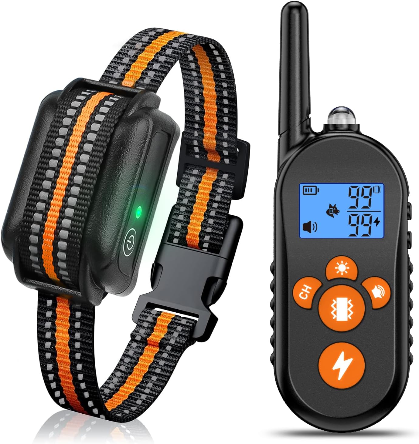 Dog Shock Collar, 2500FT Dog Training Collar with 4 Training Modes, IPX7 Waterproof Shock Collar, Rechargeable Electric Collar for 20-110lbs Medium Large Small Dogs