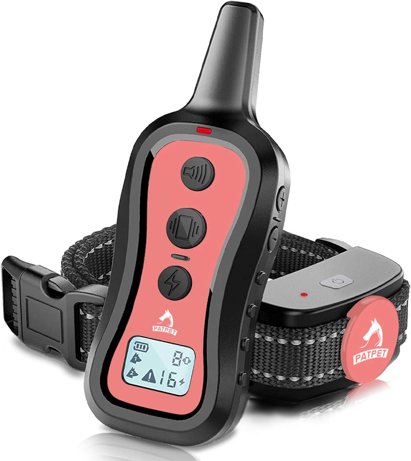 PATPET Dog Training Collar Shock Collar with Remote - 3 Training Modes, Beep, Vibration and Shock, Up to 1000 ft Remote Range, Rainproof for Small Medium Large Dogs