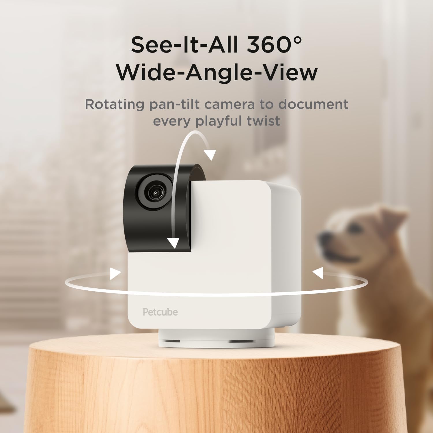 Petcube Cam | Indoor Wi-Fi Pet and Security Camera with Phone App, Pet Monitor with 2-Way Audio and Video, Night Vision, 1080p HD Video and Smart Alerts for Ultimate Home Security