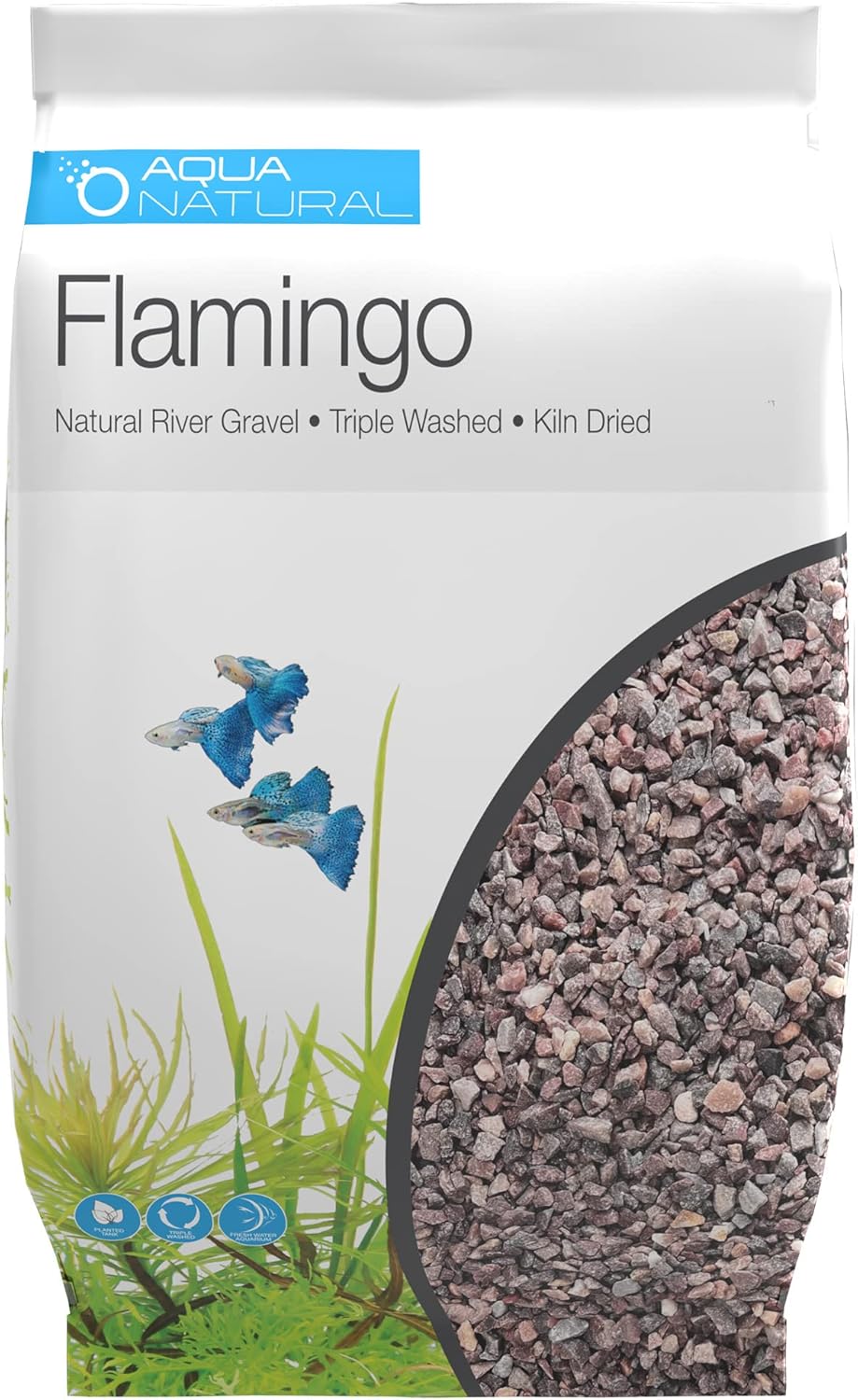 Aqua Natural Flamingo 10lb Gravel Substrate for aquascaping, Aquariums, vivariums and terrariums 4-6mm, Rose Pink