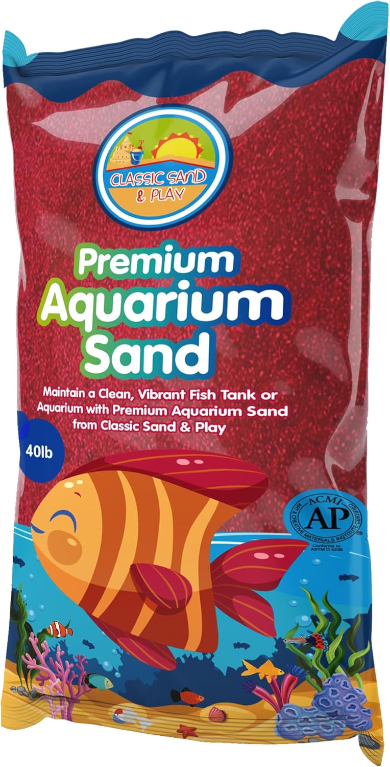 CLASSIC SAND  PLAY Natural Aquarium Sand for Freshwater and Saltwater Tanks, 20 lb. Bag, Improves Filter Life and Filtration Process, Pre-Washed Fine Sand, Natural