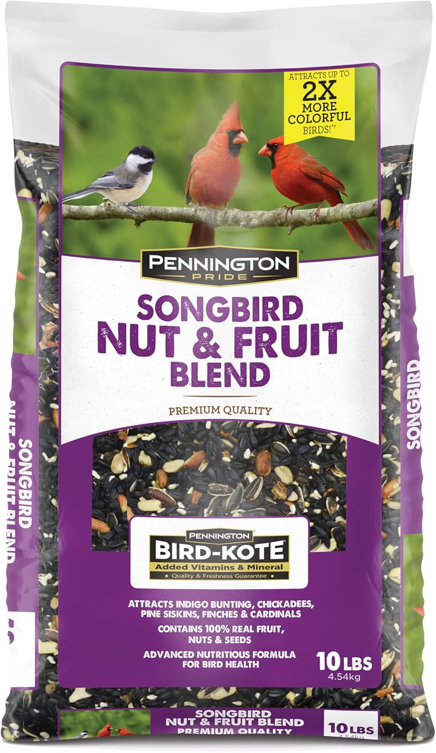 Pennington Songbird Nut  Fruit Blend Wild Bird Seed, 10 lb