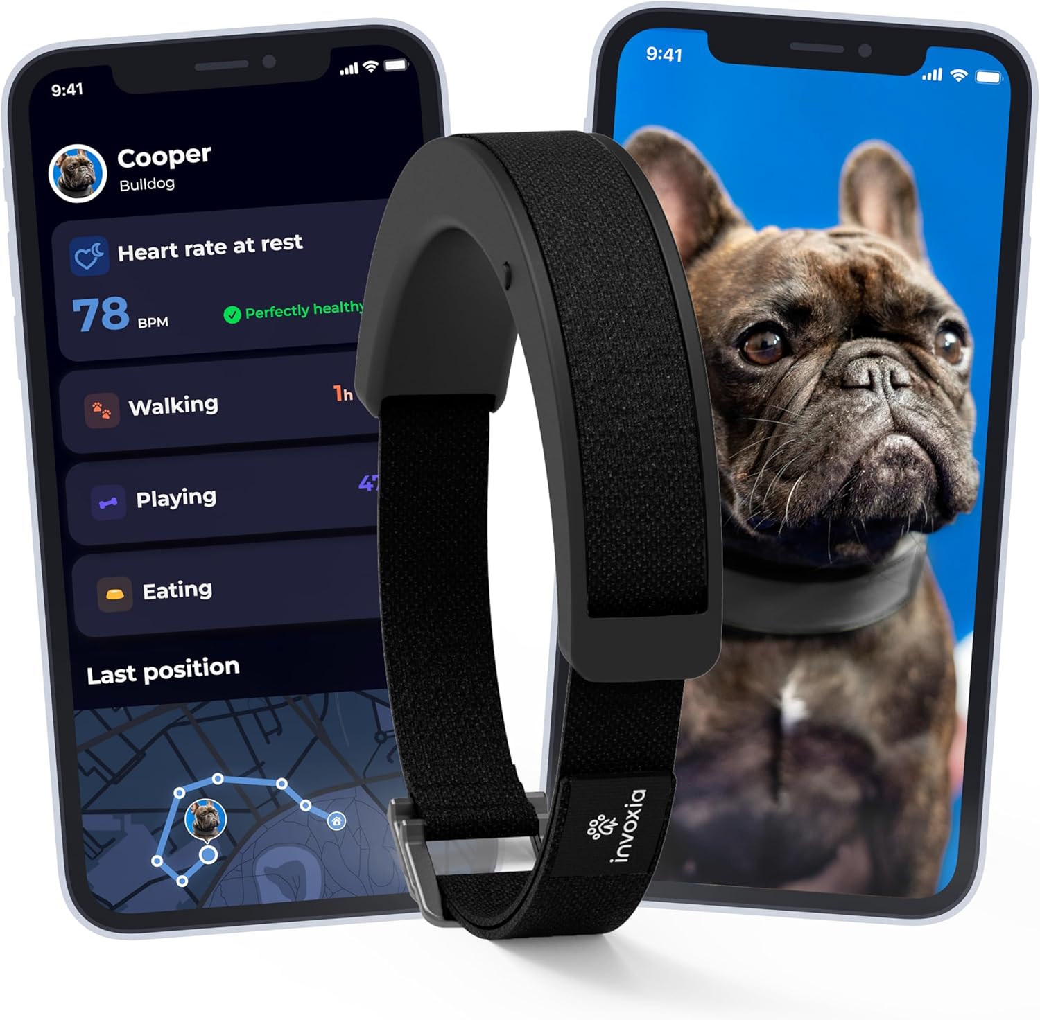 Smart Dog Collar - Heart Health Scan Activity  GPS - 15 Day Autonomy - Multiple Awarded - Integrated 4G SIM Card