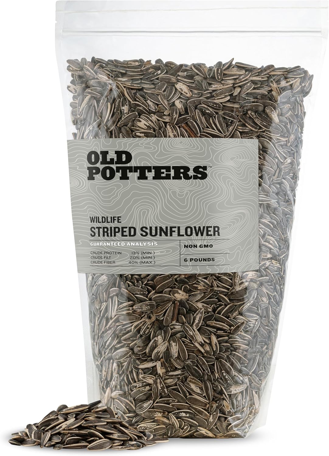 Wildlife Striped Sunflower Seed for Wildlife Bird Feeding, Non-GMO and USA Small Farm Grown, 6 lbs