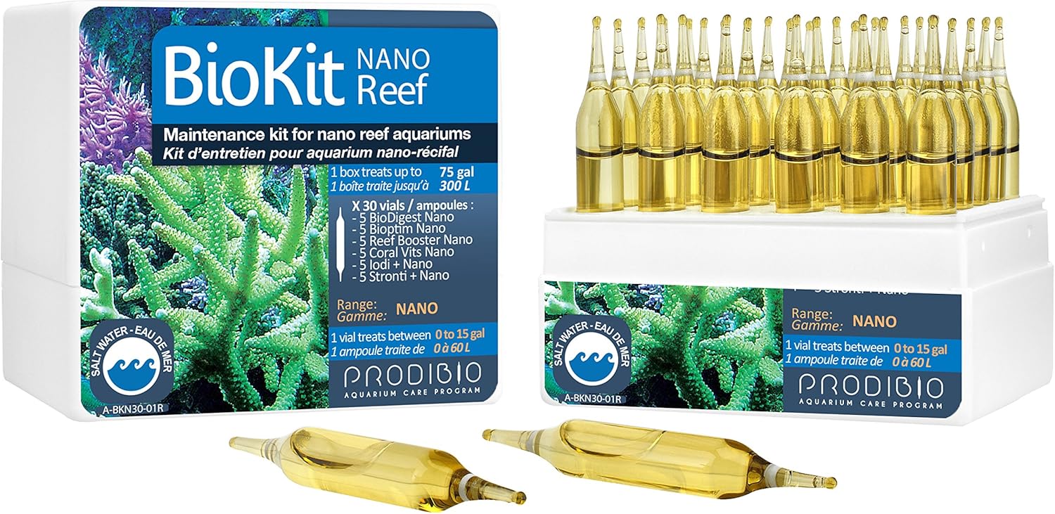 Bio Reef Kit Nano, Saltwater Maintenance, 30/ 1mL nano vial, up to 30 gal