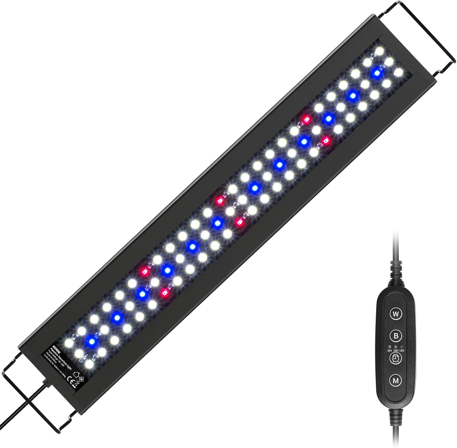 NICREW Full Spectrum Planted LED Aquarium Light, with Timer, for Freshwater Fish Tank, 18-24 Inch, 14 Watts