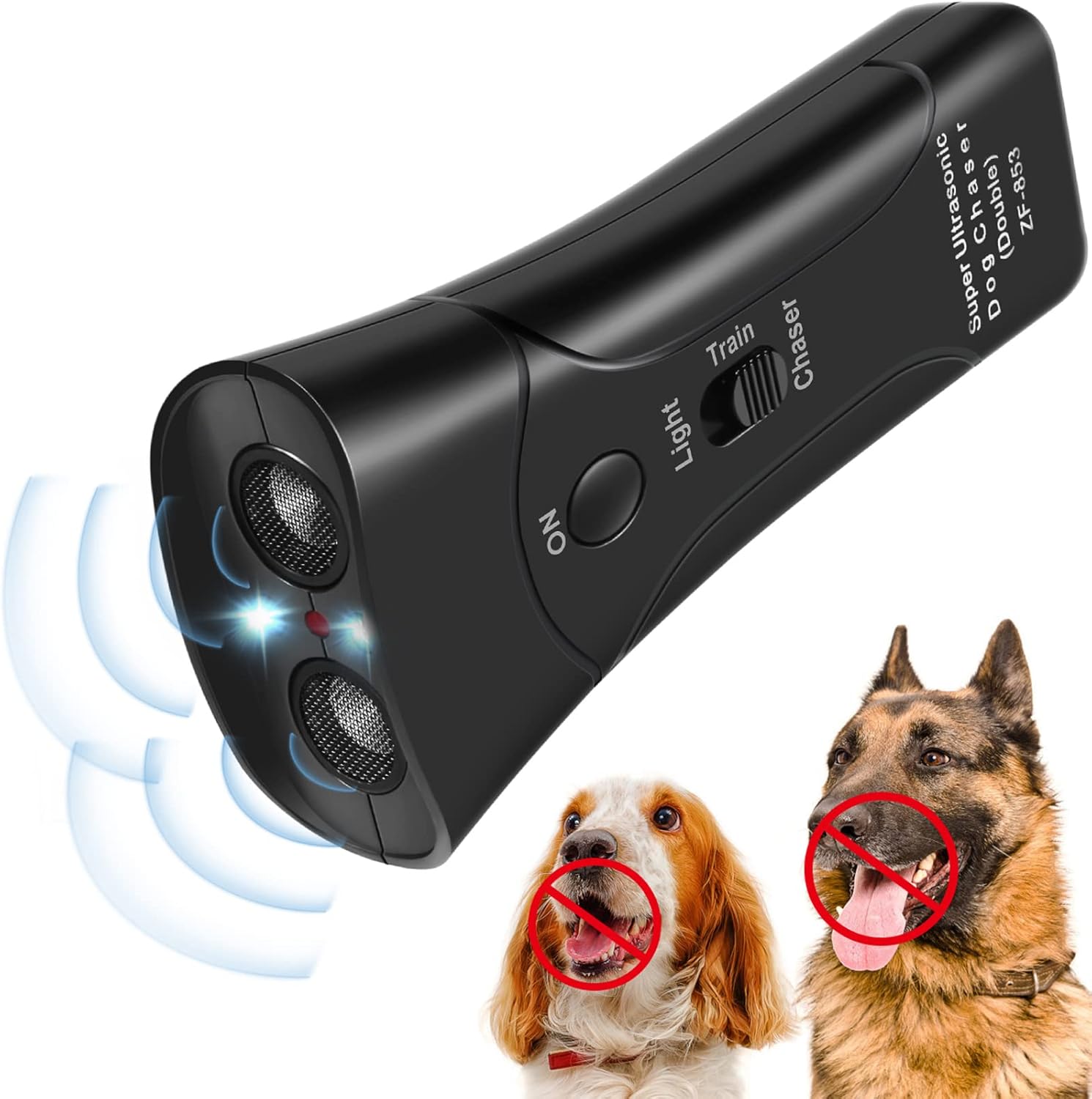 Anti Barking Control Device, Dual Sensor Ultrasonic Anti Barking Device Dog Bark Deterrent with 3 Modes and LED Light, Dog Barking Control Devices Dog Training Tools, Safe for Human  Dogs, up to 33FT