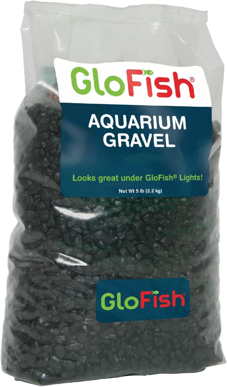 Glofish Aquarium Gravel, Solid Black, 5-Pound Bag