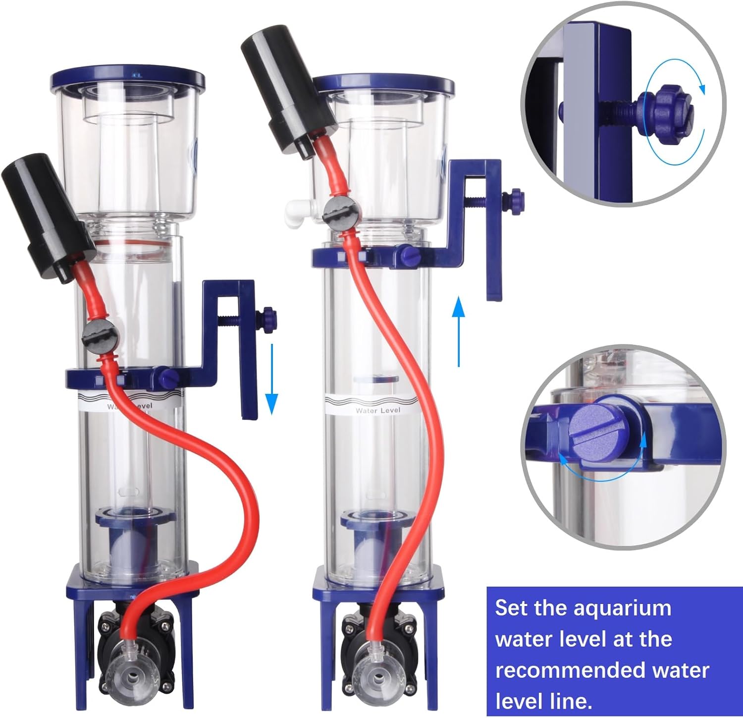 Nano Protein Skimmer for 30 Gals Saltwater Aquariums, DC Pinwheel Pump, Hang On