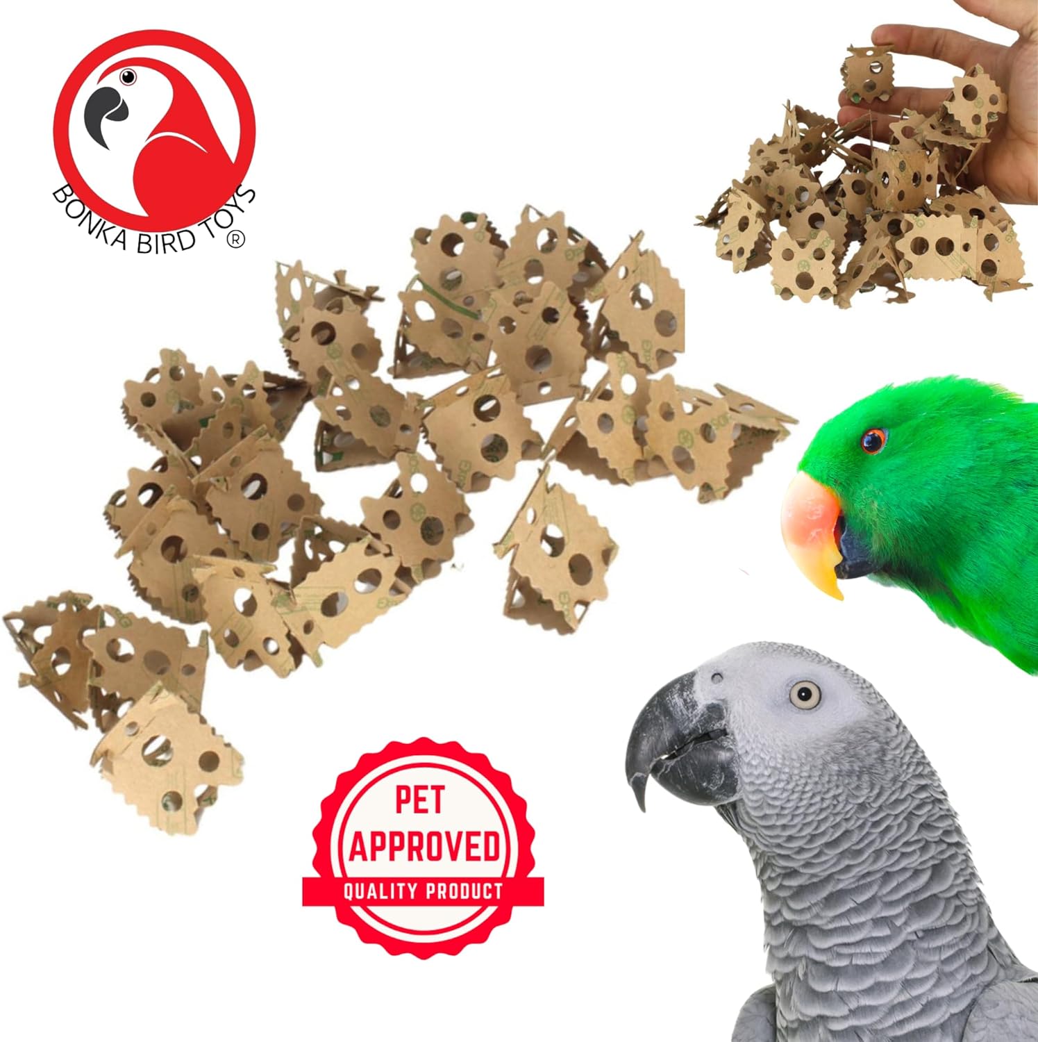 1222 24pk Foraging Card Crumbles Bonka Bird Toys Foot Talon Bird Parrot Parrotlet Quaker Budgie