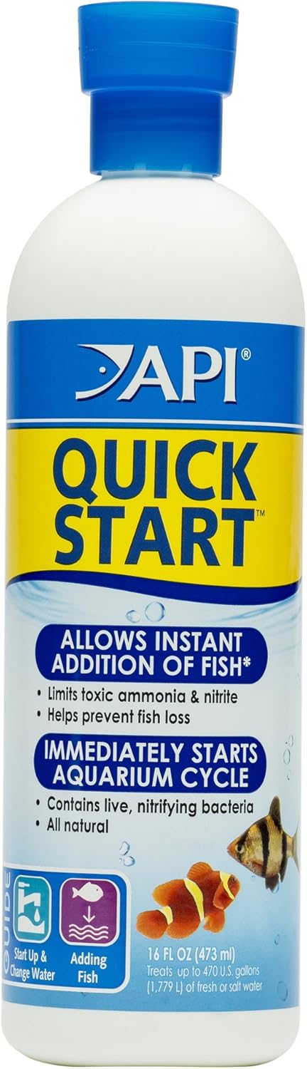 API QUICK START Freshwater and Saltwater Aquarium Nitrifying Bacteria 16-Ounce Bottle