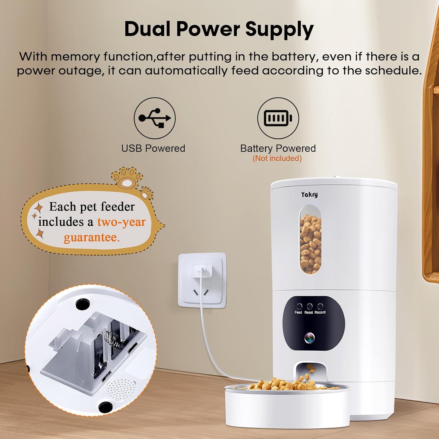 Automatic Cat Feeder Camera for 2-Cat: Easy Setup Timed Smart Dog Feeder WiFi - 2-Way Audio 5G Pet Food Dispenser APP Control for Multi-Cat 2 Pack C2