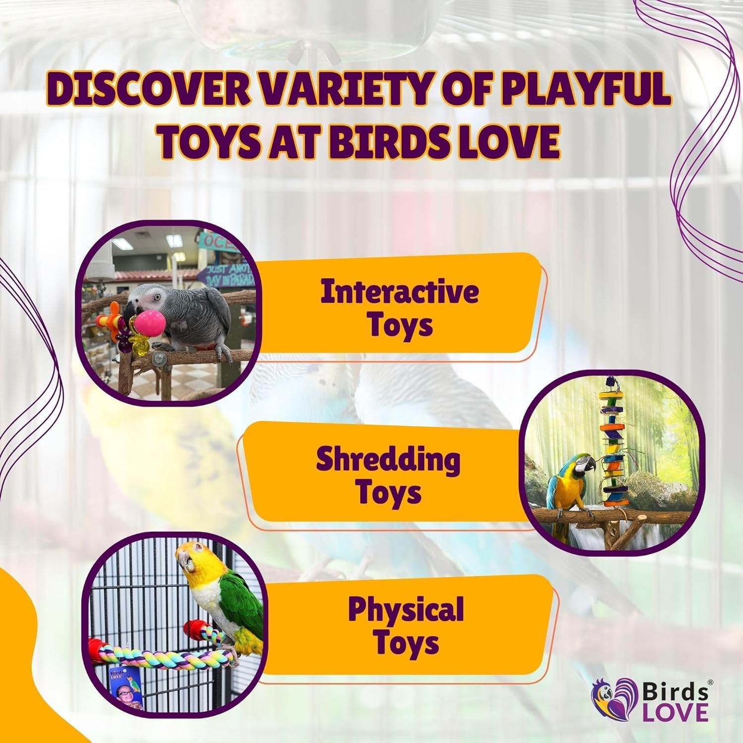 Birds LOVE Wood Stars  Leather Toy for Bird Cage Stand or Playgym, Bird Toys for Small to Medium Parrots, Sun Conures, Green Cheeked Conures, Quakers, Parakeets, Caiques, Cockatiels, African Senegals