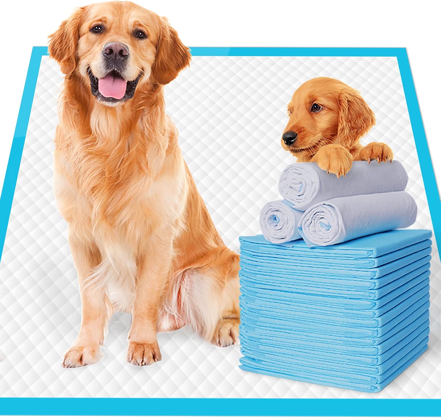 Dog Pee Pad, Puppy Potty Training Pet Pads Dog Pads Extra Large Disposable Super Absorbent  Leak-Free Pee Pads 28x34