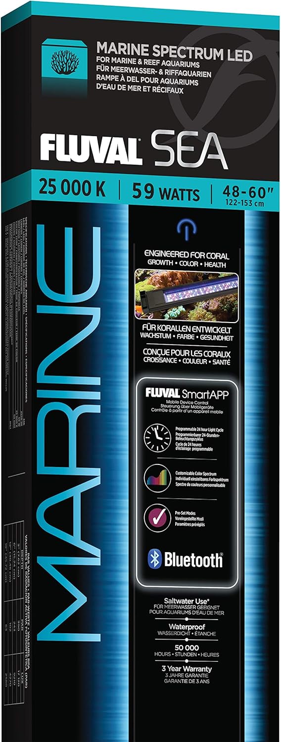 Fluval Sea Marine 3.0 LED Aquarium Lighting for Coral Growth, 46 Watts, 36-46 Inches