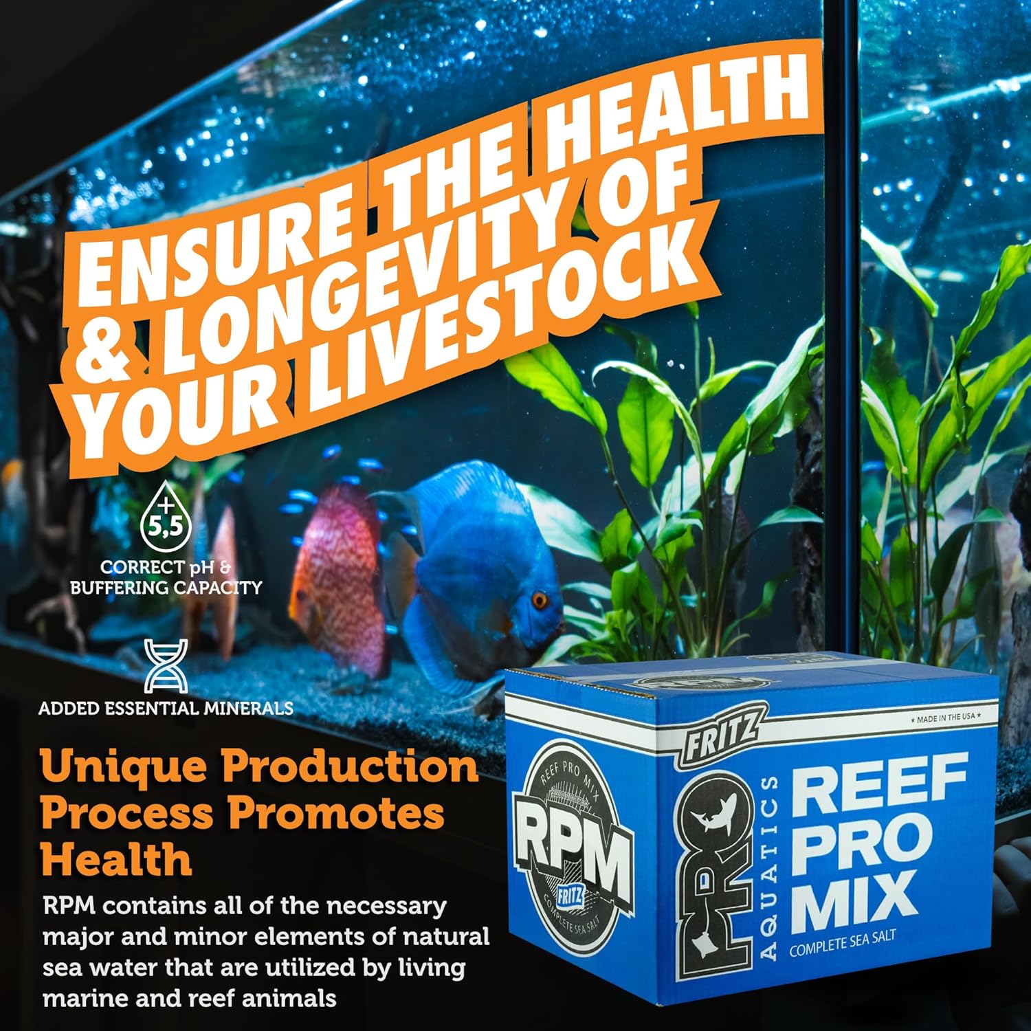 Fritz Aquatics 80251 4 Pack Reef Pro Mix Complete Marine Salt, 50 Gallon