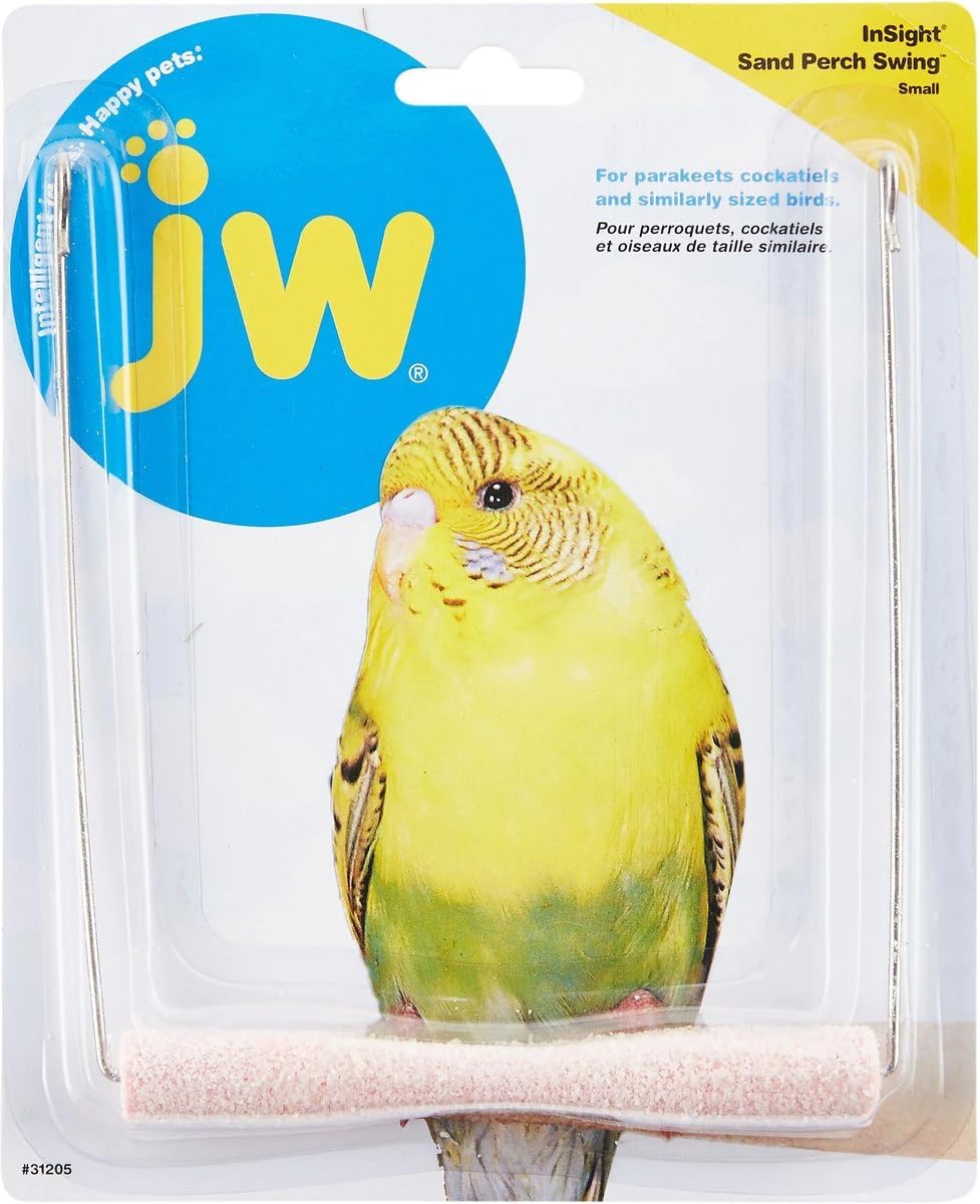 JW Pet Company Insight Sand Perch Swing Bird Toy, Small, Assorted