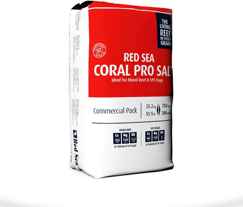 Red Sea Coral Pro Reef Salt Mix Large Bag | Makes 200 Gallons Complete Marine Saltwater Aquarium Advanced Formula Optimal Coral Health  Stability