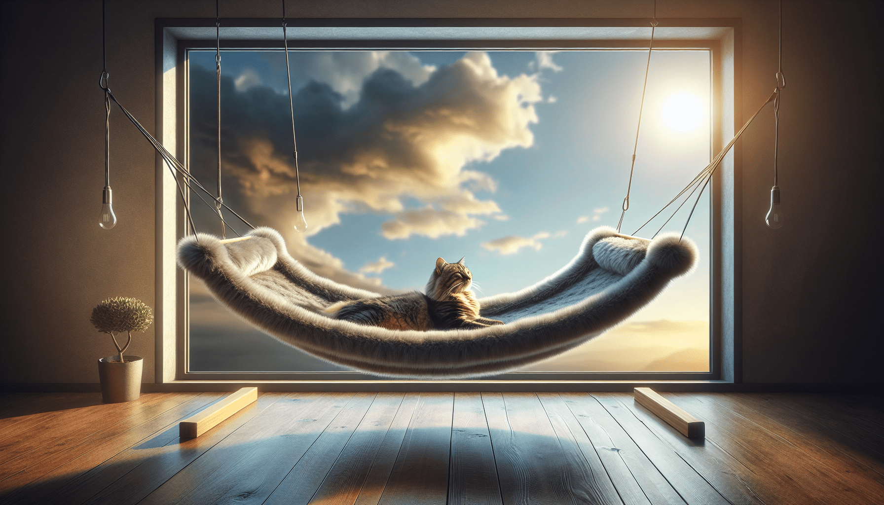 Sycoodeal Cat Window Perch Cat Sill Window Hammock Thicken Rubber Wood  Metal Frame for Large Cat, Easy to Adjust  Assemble Cat Bed Seat for Windowsill, Bedside, Drawer and Cabinet (21 Inch M)